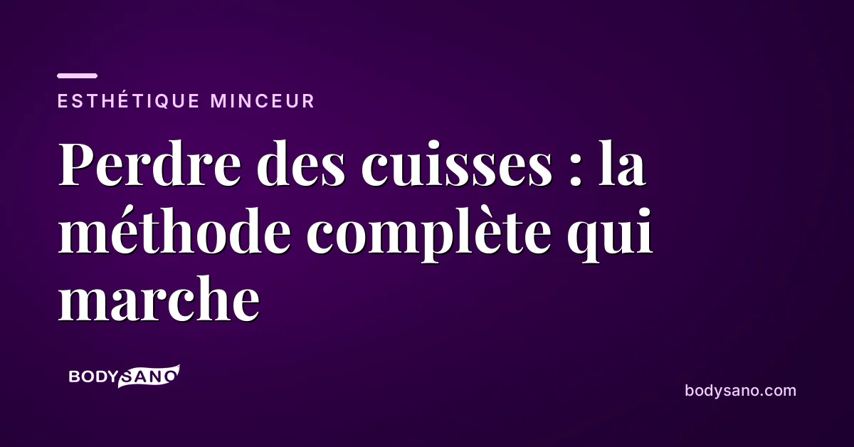 Perdre des cuisses : la méthode complète qui marche