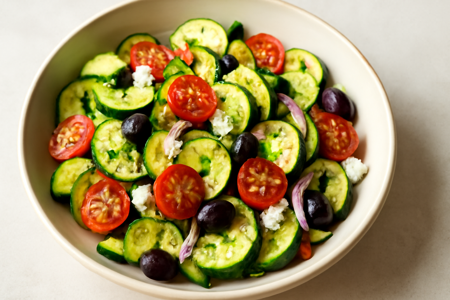 Salade de Courgette Méditerranéenne