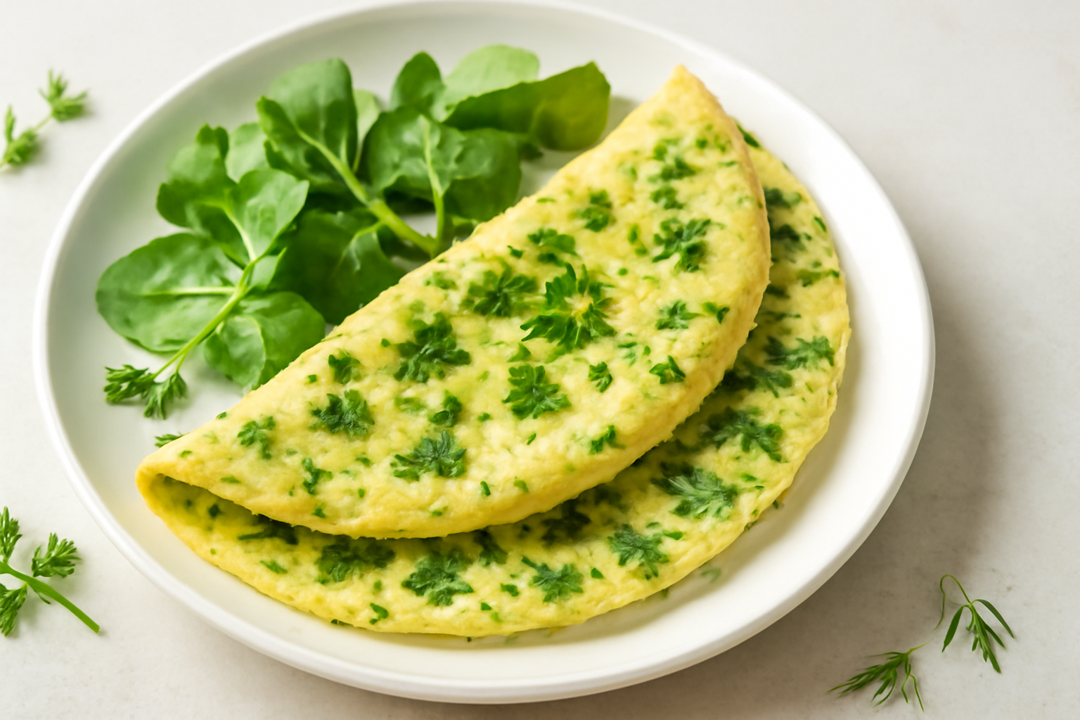 Omelette légère aux herbes