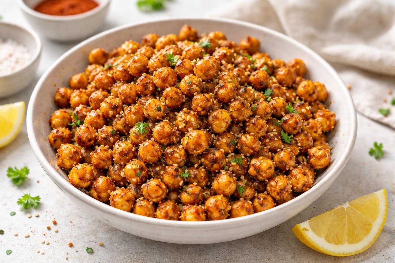 Pois chiches grillés épicés